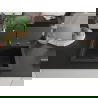 Mexen Elix évier en granit 1 bac 600 x 500 mm, noir/doré métallisé, siphon noir - 6525601005-75-B