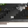 Mexen Elix évier en granit 1 bac 600 x 500 mm, noir, siphon noir - 6525601005-77-B