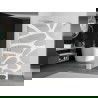 Mexen Kioto paroi de douche 100 x 200 cm, transparent/Design blanc 8 mm, Chrome - 800-100-101-01-97