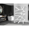 Mexen Kioto paroi de douche Walk-in 100 x 200 cm, vague blanche 8 mm, chromée - 800-100-101-01-97