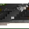 Mexen Elix évier en granit 1 bac 700 x 500 mm, noir/argent métallique, siphon noir - 6526701005-73-B