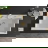 Mexen Elix évier en granit 1 bac 800 x 500 mm, blanc, siphon doré - 6527801005-20-G