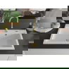 Mexen Elix évier en granit 1 bac 800 x 500 mm, blanc, siphon doré - 6527801005-20-G