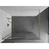 Mexen Kioto paroi de douche Walk-in 70 x 200 cm, transparent/vague blanche 8 mm, or - 800-070-101-50-97