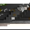 Mexen Elix évier en granit 1 bac 800 x 500 mm, noir, siphon doré - 6527801005-77-G
