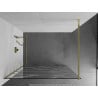 Mexen Kioto paroi de douche Walk-in 90 x 200 cm, vague blanche 8 mm, or - 800-090-101-50-97