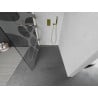 Mexen Kioto paroi de douche Walk-in 90 x 200 cm, vague blanche 8 mm, or - 800-090-101-50-97