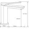 Mexen Largo robinet de lavabo, Chrome - 73700-00