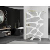 Mexen Kioto paroi de douche Walk-in 130 x 200 cm, vague blanche 8 mm, dorée - 800-130-101-50-97