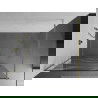 Mexen Kioto paroi de douche 140 x 200 cm, transparent/Design blanc 8 mm, Or - 800-140-101-50-97