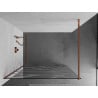 Mexen Kioto paroi de douche Walk-in 110 x 200 cm, vague blanche 8 mm, or rose - 800-110-101-60-97