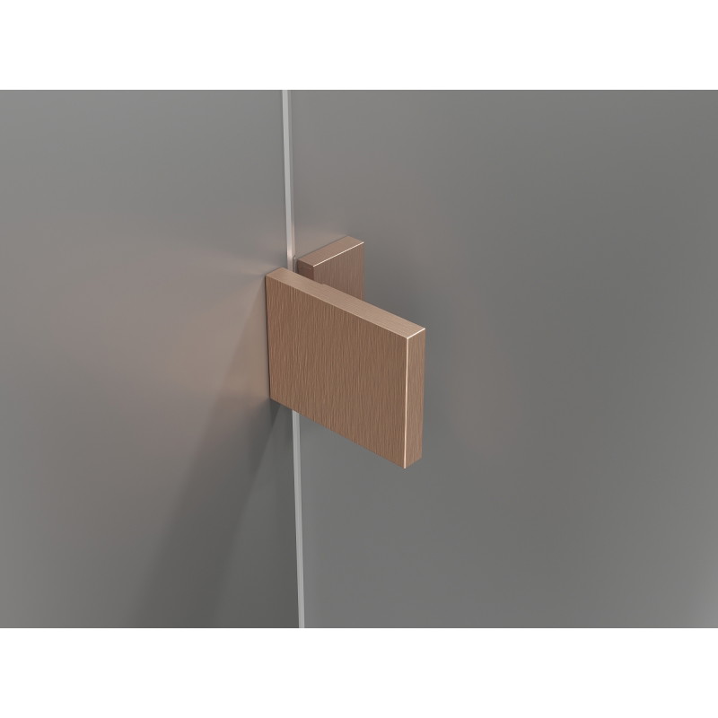 Mexen Lunar T cabine de douche pivotante droite 115 x 90 cm, transparent, cuivre brossé - 834T-115-090-65-00-P