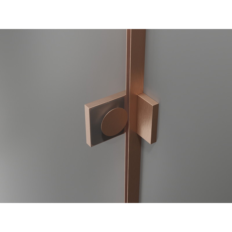 Mexen Lunar T cabine de douche pivotante droite 115 x 90 cm, transparent, cuivre brossé - 834T-115-090-65-00-P