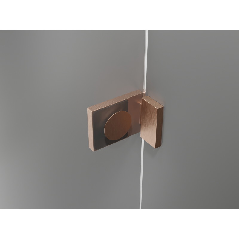 Mexen Lunar T cabine de douche pivotante droite 115 x 90 cm, transparent, cuivre brossé - 834T-115-090-65-00-P