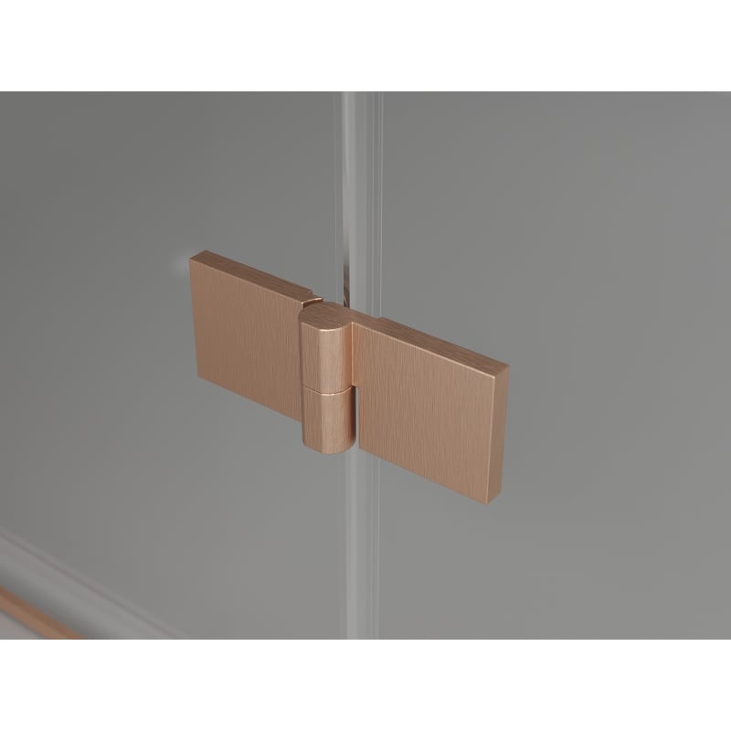 Mexen Lunar T cabine de douche pivotante droite 115 x 90 cm, transparent, cuivre brossé - 834T-115-090-65-00-P