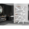 Mexen Kioto paroi de douche Walk-in 120 x 200 cm, vague blanche 8 mm, or rose - 800-120-101-60-97