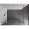 Mexen Kioto paroi de douche Walk-in 120 x 200 cm, vague blanche 8 mm, or rose - 800-120-101-60-97