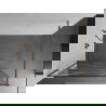 Mexen Kioto paroi de douche 130 x 200 cm, transparent/Design blanc 8 mm, Or rose - 800-130-101-60-97