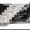 Mexen Kioto paroi de douche 140 x 200 cm, transparent/Design blanc 8 mm, Or rose - 800-140-101-60-97
