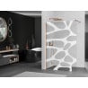 Mexen Kioto paroi de douche Walk-in 140 x 200 cm, vague blanche 8 mm, or rose - 800-140-101-60-97