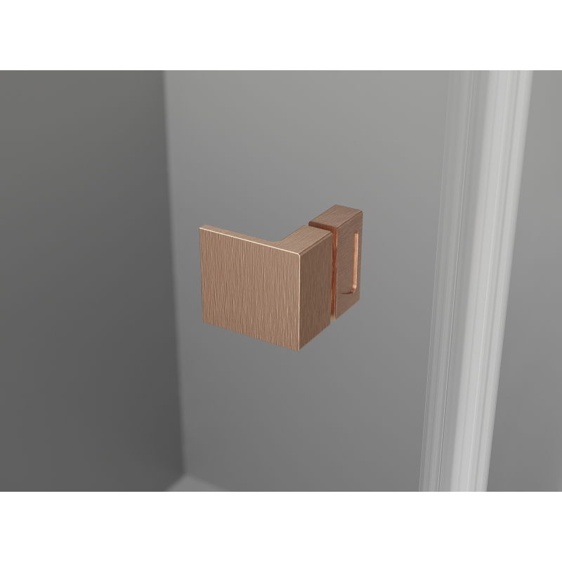 Mexen Lunar T cabine de douche pivotante droite 110 x 100 cm, transparent, cuivre brossé - 834T-110-100-65-00-P