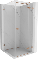 Mexen Lunar T cabine de douche à charnière droite 120 x 120 cm, transparent, cuivre brossé - 834T-120-120-65-00-P