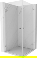 Mexen Lunar-B Duo cabine de douche pivotante 80 x 80 cm, transparent, chrome - 832-080L-080P-01-00