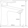 Mexen Axel robinet de lavabo, Chrome - 73800-00