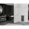 Mexen Kioto+ paroi de douche avec étagère Walk-in 70 x 200 cm, dépoli, or - 800-070-121-50-30
