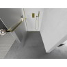 Mexen Kioto+ paroi de douche avec étagère Walk-in 70 x 200 cm, dépoli, or - 800-070-121-50-30