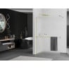Mexen Kioto+ paroi de douche avec étagère Walk-in 90 x 200 cm, givre, dorée - 800-090-121-50-30