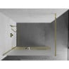 Mexen Kioto+ paroi de douche avec étagère Walk-in 90 x 200 cm, dépoli, or - 800-090-121-50-30