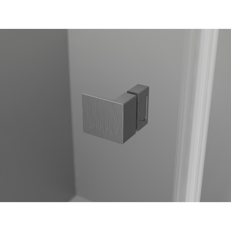 Mexen Lunar T cabine de douche pivotante droite 125 x 110 cm, transparent, gris canon brossé - 834T-125-110-66-00-P