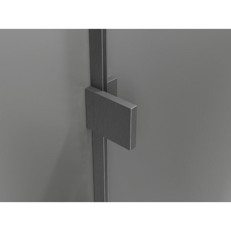 Mexen Lunar T cabine de douche pivotante droite 125 x 110 cm, transparent, gris canon brossé - 834T-125-110-66-00-P