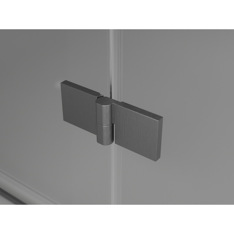 Mexen Lunar T cabine de douche pivotante droite 125 x 110 cm, transparent, gris canon brossé - 834T-125-110-66-00-P