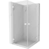Mexen Lunar-B Duo cabine de douche pivotante 70 x 70 cm, transparent, blanc - 832-070L-070P-20-00