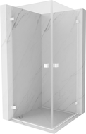 Mexen Lunar-B Duo cabine de douche à porte battante 70 x 70 cm, transparent, blanc - 832-070L-070P-20-00