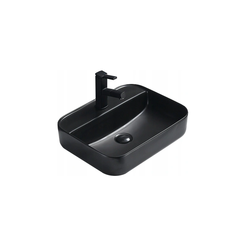 Mexen Alba lavabo de comptoir 50 x 40 cm, Noir mat - 21955085