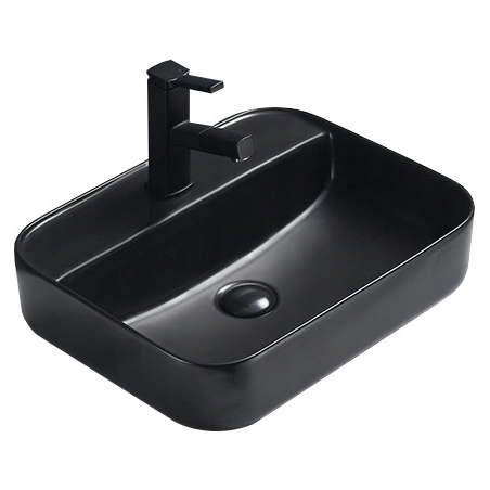 Mexen Alba lavabo de comptoir 50 x 40 cm, Noir mat - 21955085