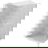 Cabine de douche pivotante Mexen Lunar-B Duo 85 x 70 cm, transparent, blanc - 832-085L-070P-20-00
