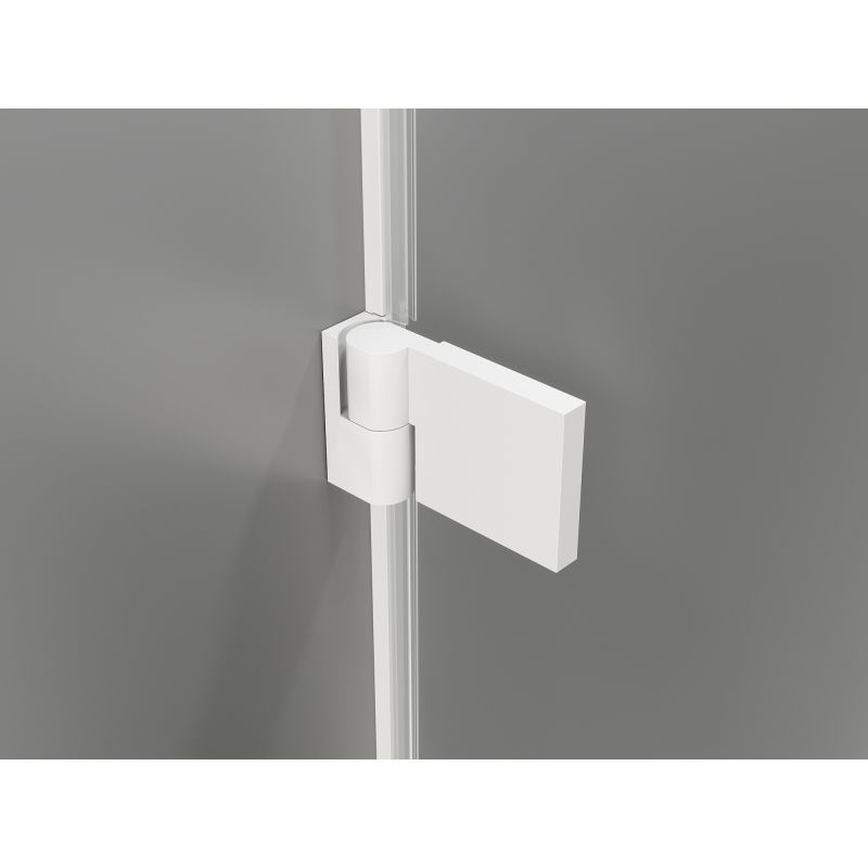 Mexen Lunar-B Duo cabine de douche pivotante 80 x 75 cm, transparent, blanc - 832-080L-075P-20-00