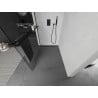Mexen Kioto+ paroi de douche avec étagère Walk-in 120 x 200 cm, transparent, noire - 800-120-121-70-00
