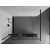 Mexen Kioto+ paroi de douche avec étagère Walk-in 120 x 200 cm, transparent, noire - 800-120-121-70-00