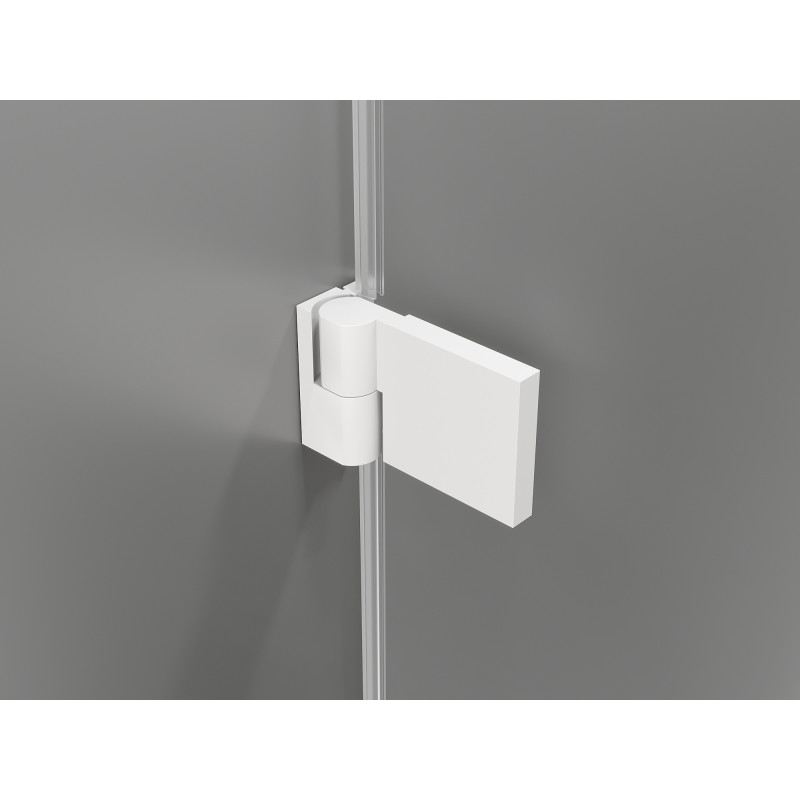 Mexen Lunar-B Duo cabine de douche pivotante 100 x 80 cm, transparent, blanc - 832-100L-080P-20-00