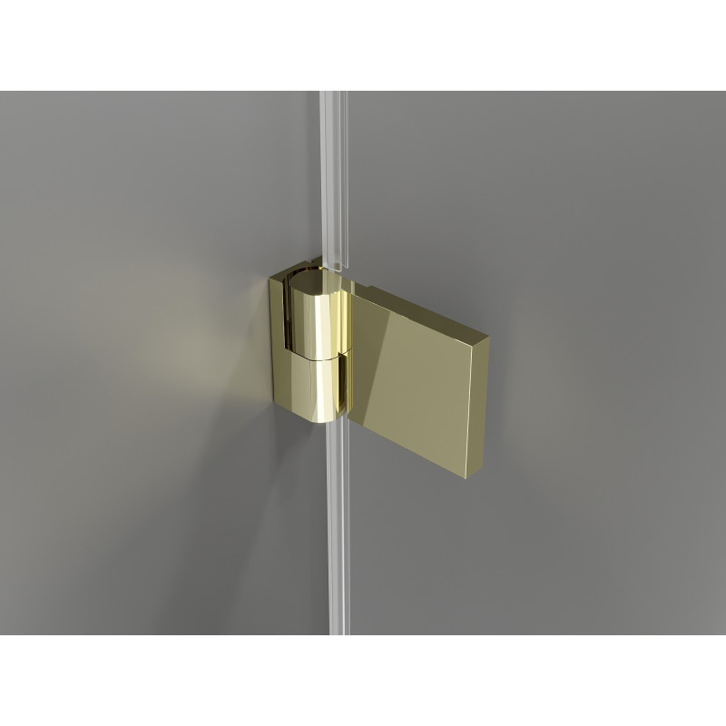 Mexen Lunar-B Duo cabine de douche pivotante 80 x 70 cm, transparente, dorée - 832-080L-070P-50-00