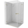 Mexen Lunar-B Duo cabine de douche pivotante 80 x 70 cm, transparente, dorée - 832-080L-070P-50-00