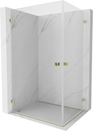 Mexen Lunar-B Duo cabine de douche battante 95 x 85 cm, transparente, dorée - 832-095L-085P-50-00