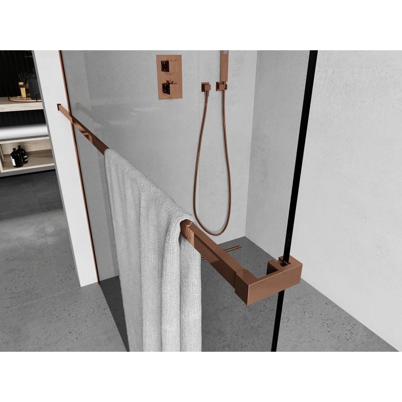 Mexen barre de serviette pour paroi de douche, or rose - 800-06-60