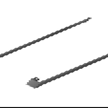 Mexen barre pour serviettes pour paroi de douche, gris canon brossé - 800-06-66
