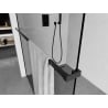 Mexen barre porte-serviettes pour paroi de douche, noire - 800-06-70